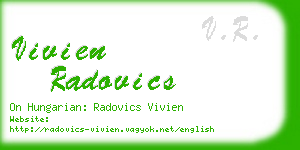 vivien radovics business card